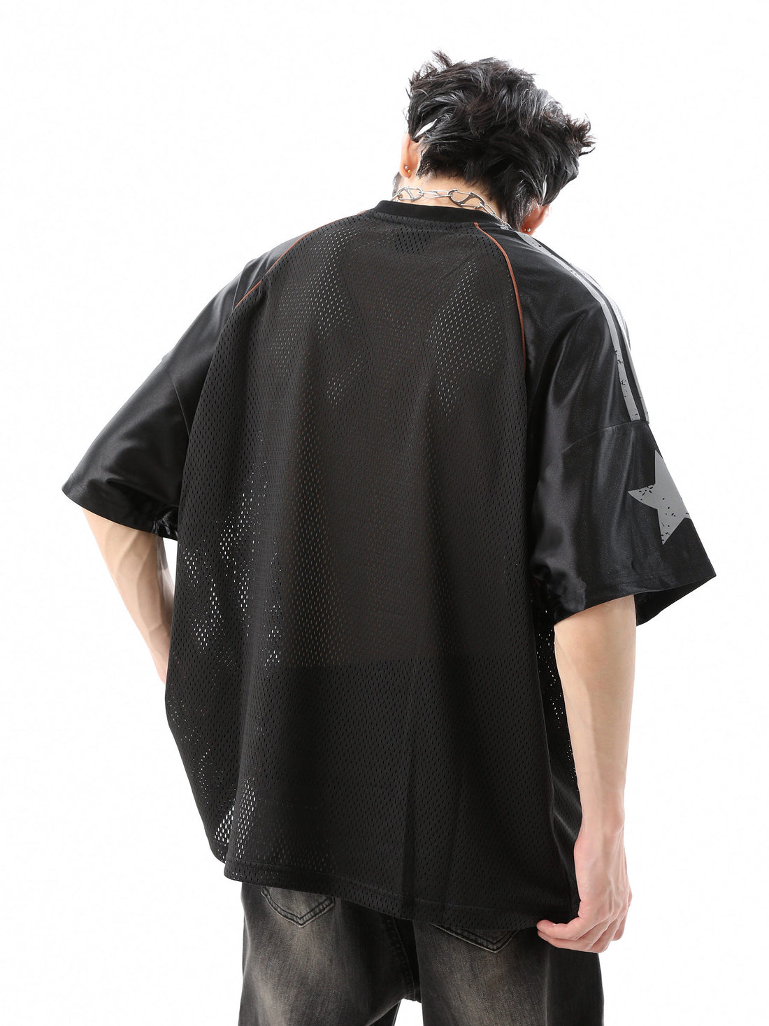 Mesh Breathable Oversized Jersey Tee