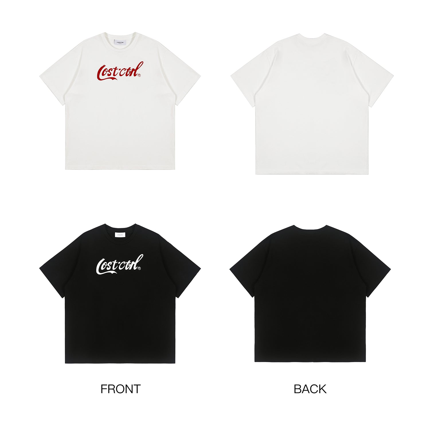 LOSTCTRL Cola LC Printing Vintage Distressed Tee