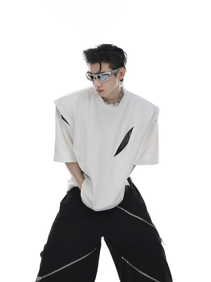 ArguE CulturE Deconstructed Split Patchwork Tee