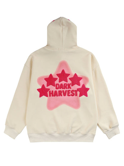 DARKHARVEST Letter Puff Print Hoodie