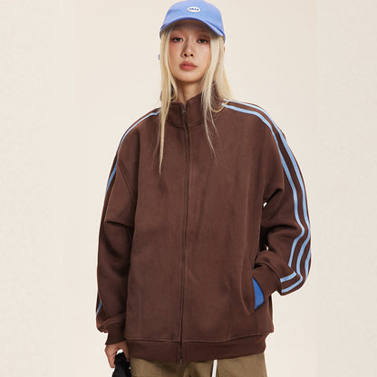 Vintage Three-Stripes Zip-Up Sweatshirt Jacket