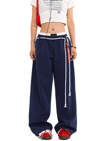 Vintage Drawstring Jogger Pants