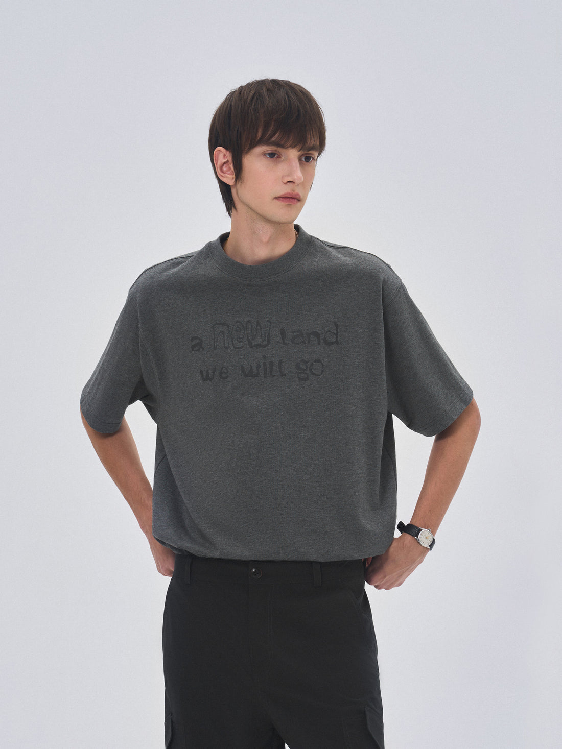 Text Watermark Print Tee