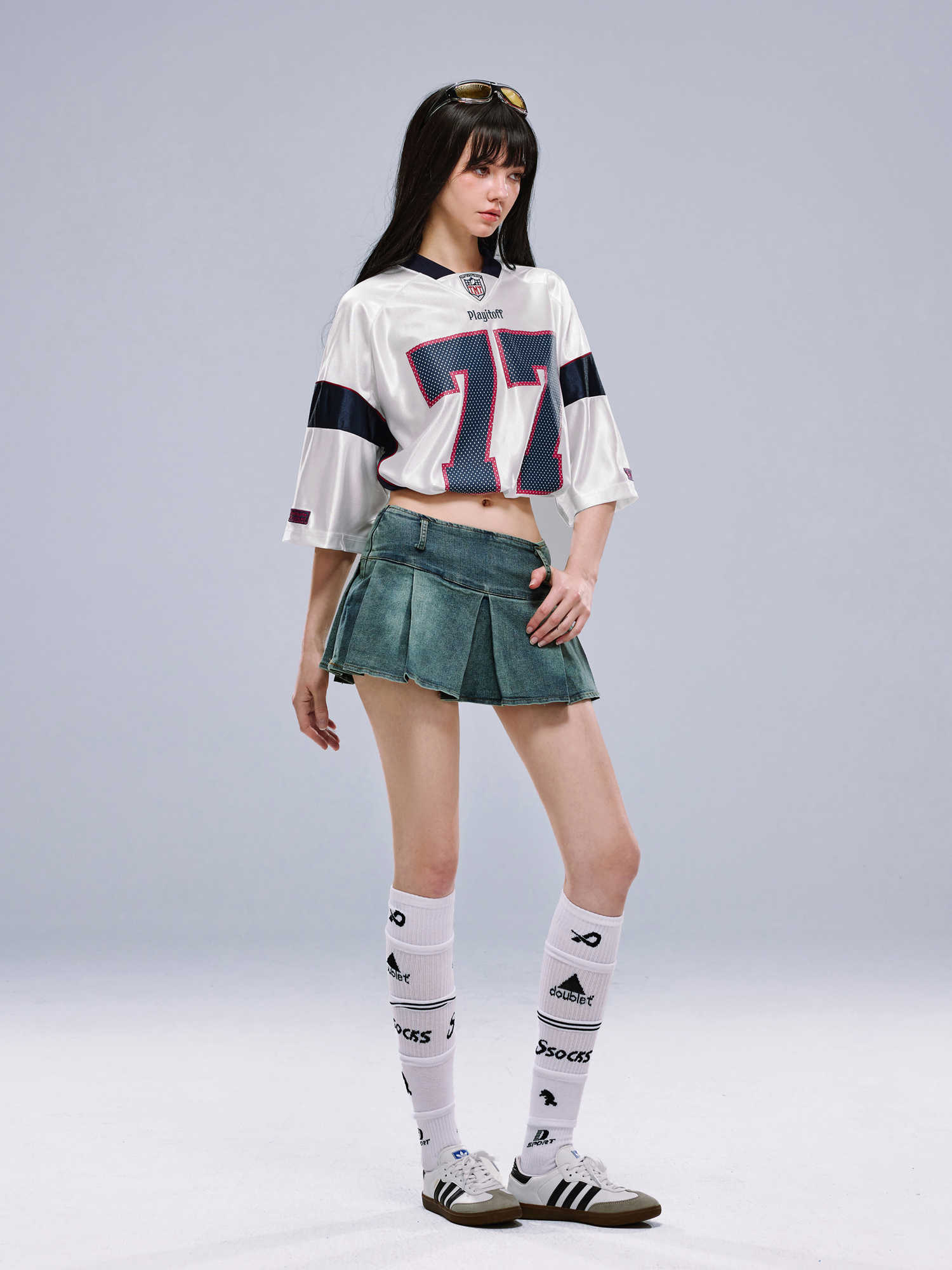 Retro Cropped Quick-Dry Jersey Tee