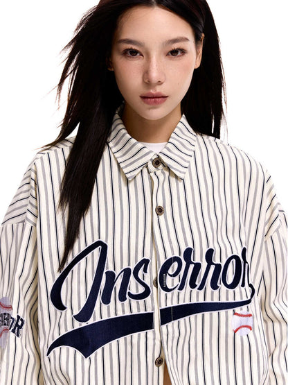 Retro Stripe Long Sleeve Baseball Shirt