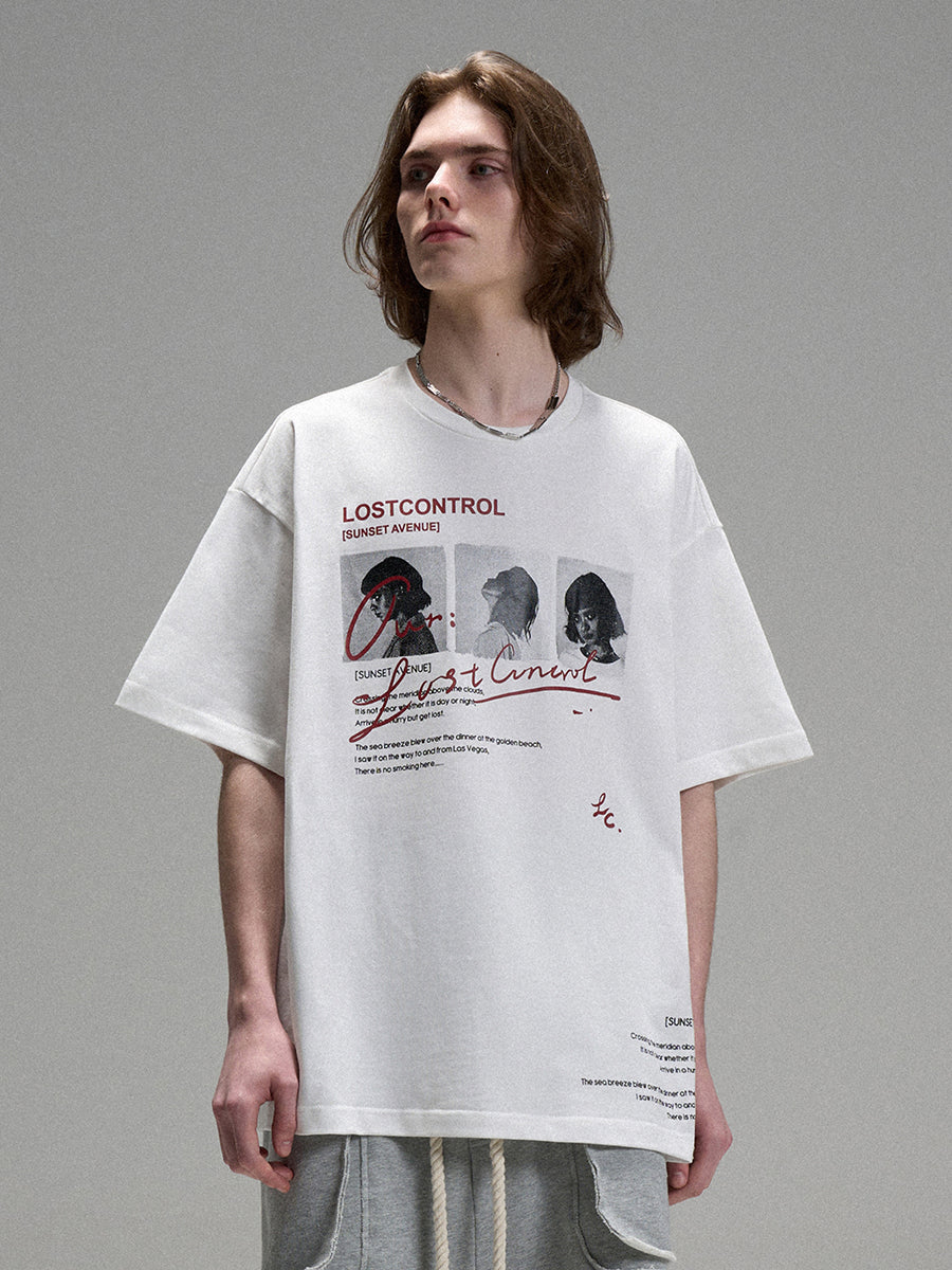 LOSTCTRL LOOK AT ME ロゴ Tシャツ