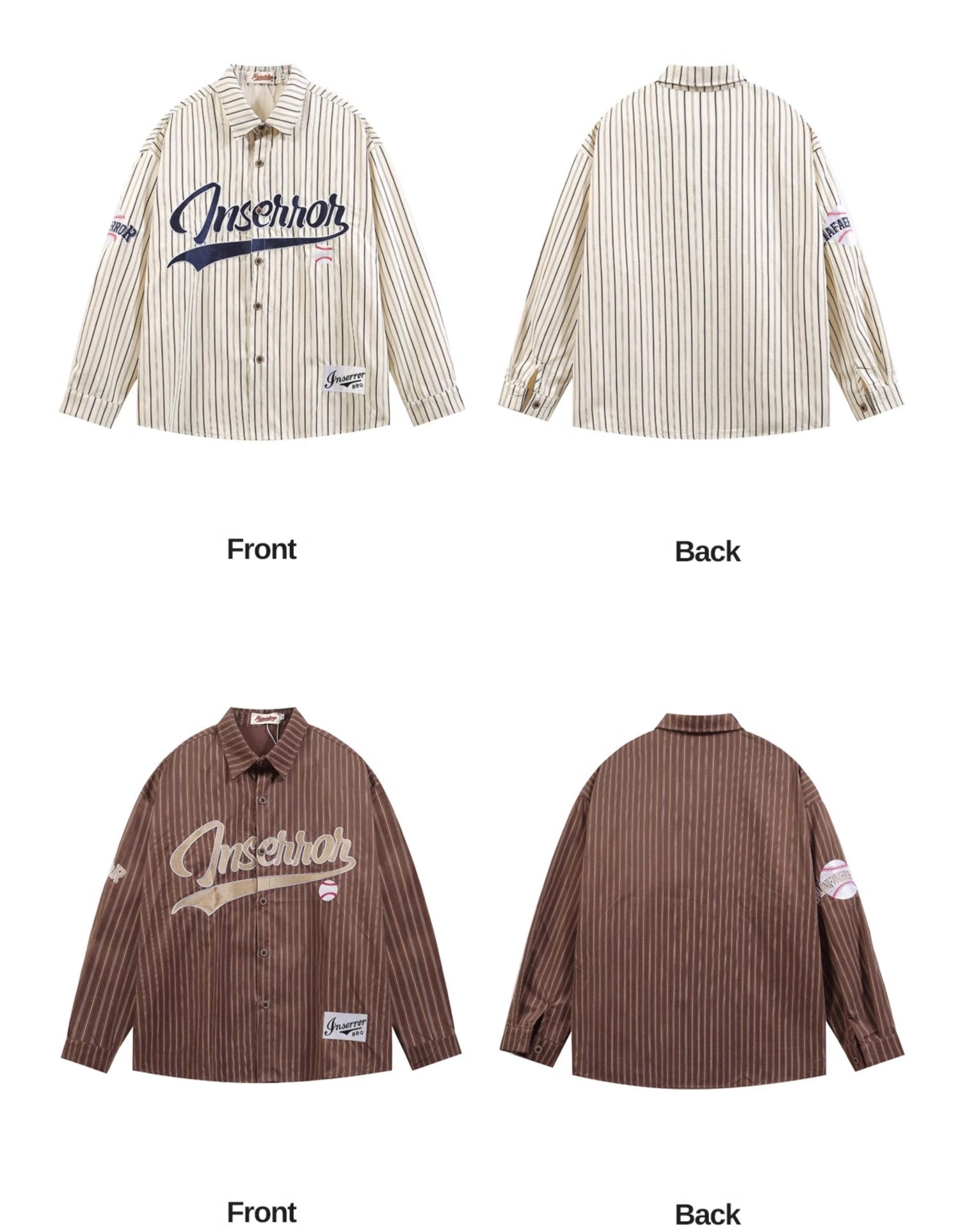 Retro Stripe Long Sleeve Baseball Shirt