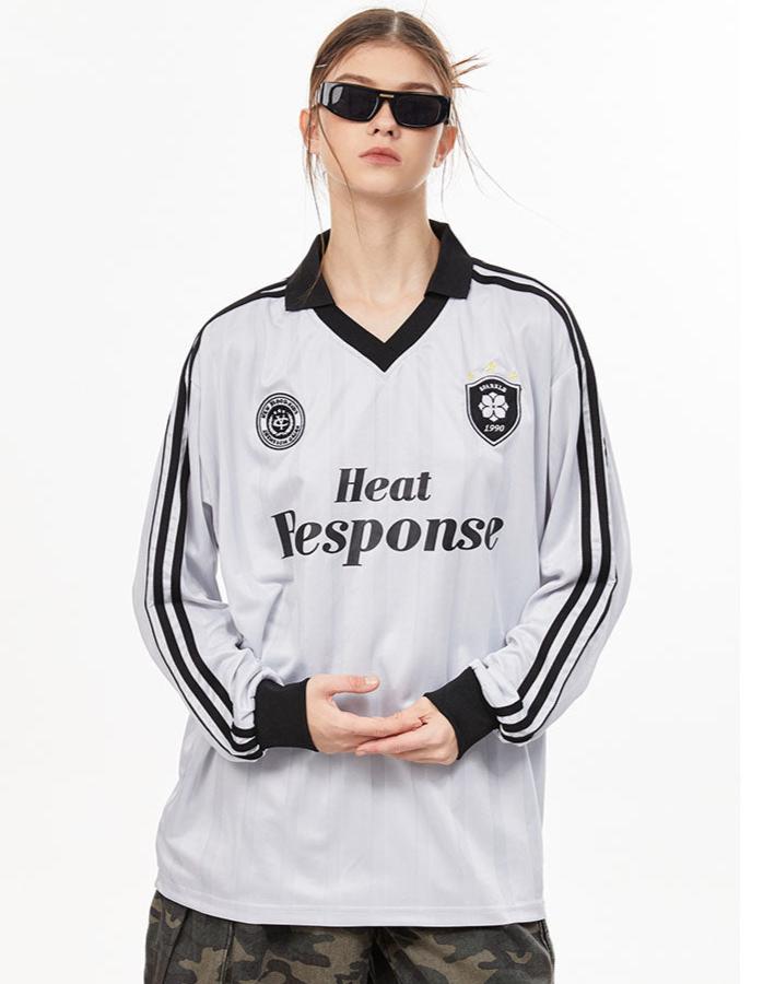 Heat Response Print Retro Stripe Long Sleeve Jersey