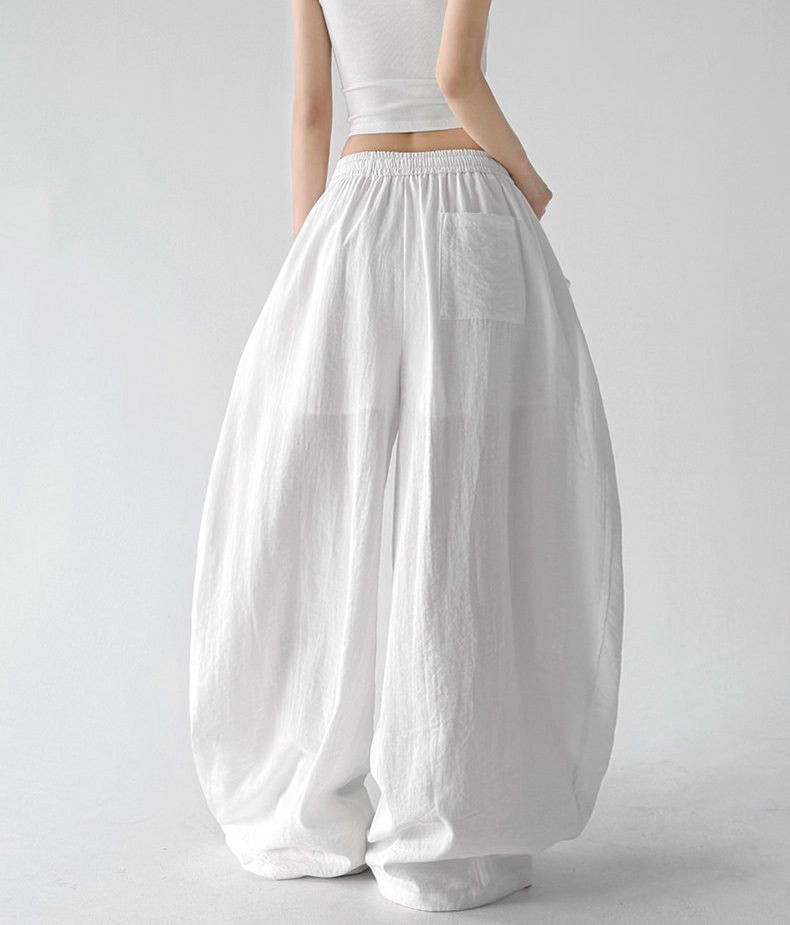 Linen-Blend Wide Leg Pants - CT66119