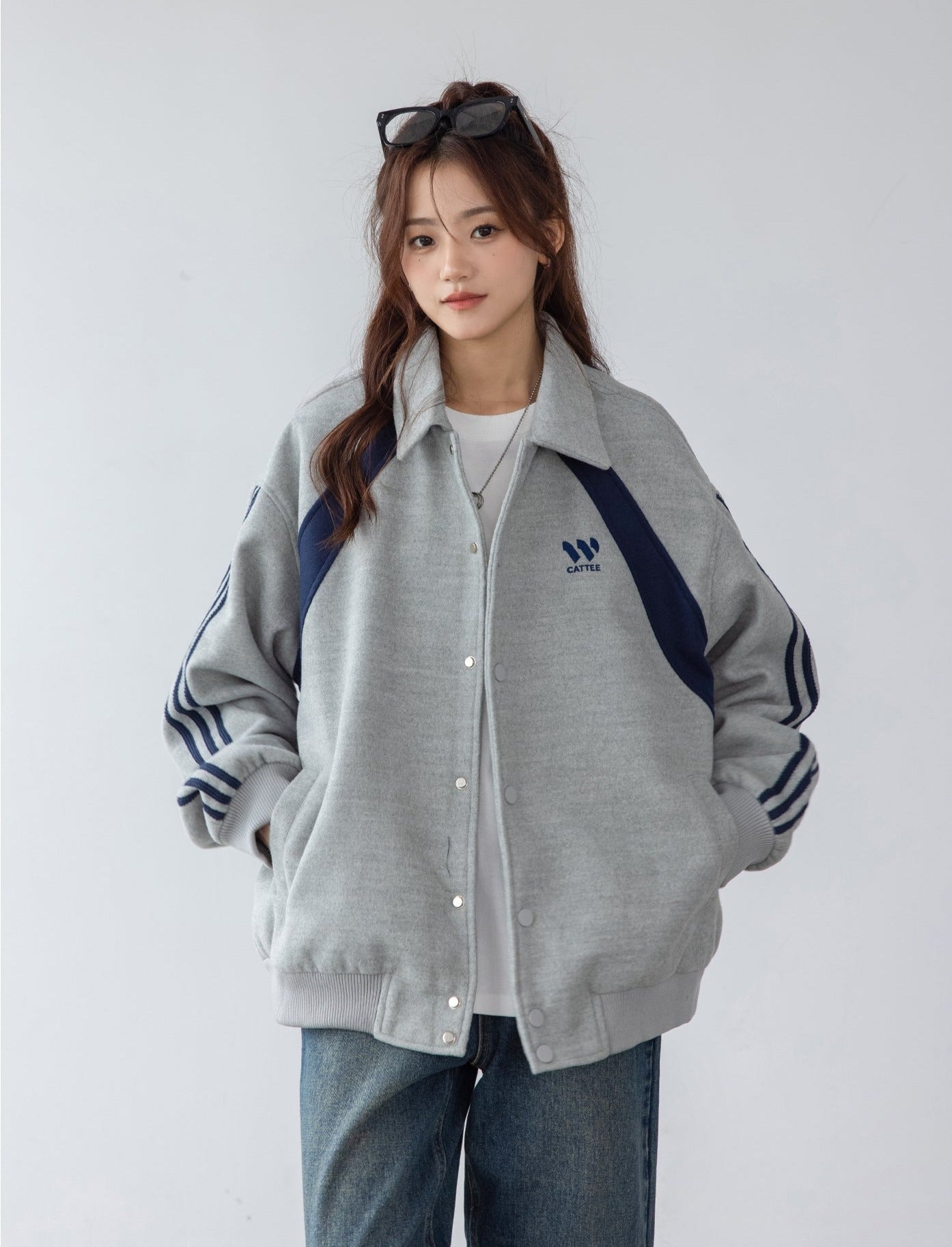 CATTEE Vintage Baseball Jacket