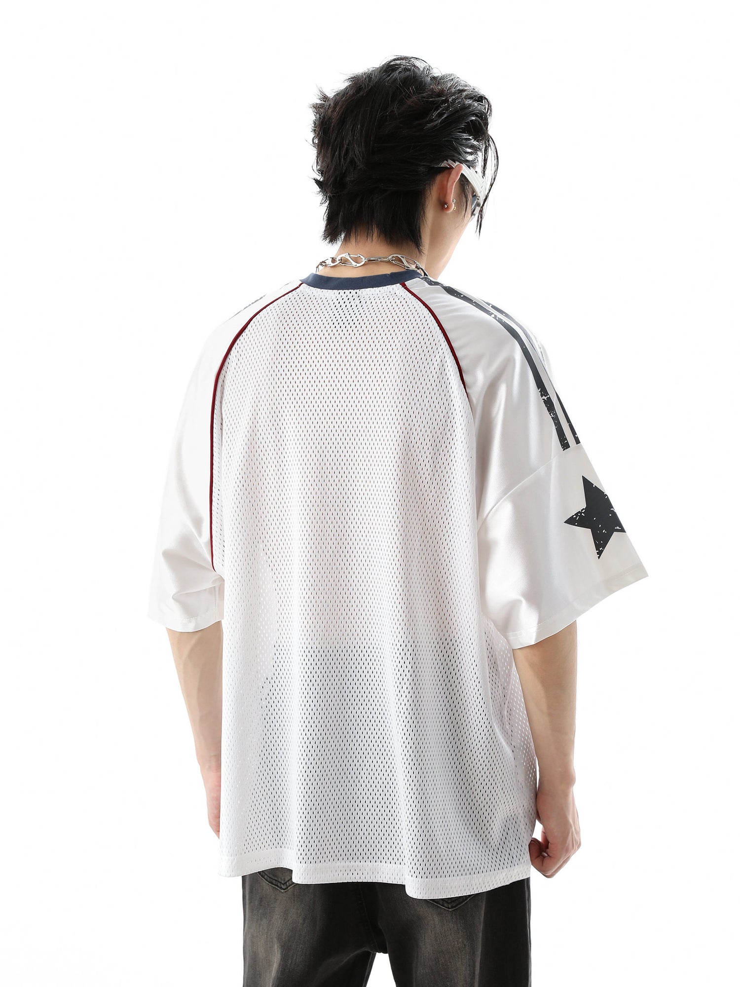 Mesh Breathable Oversized Jersey Tee