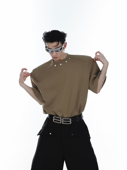 ArguE CulturE Metal Button Shoulder Pad Tee