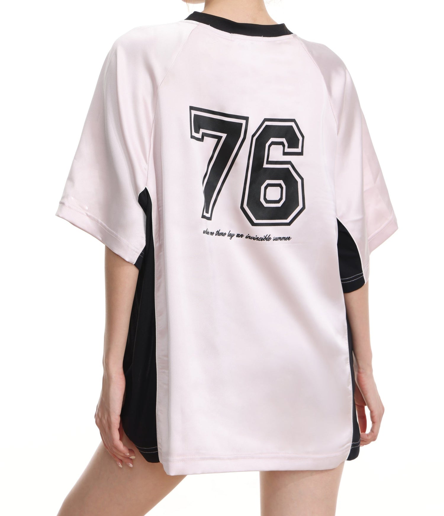 Colorblock Letter Raglan Sleeve Tee