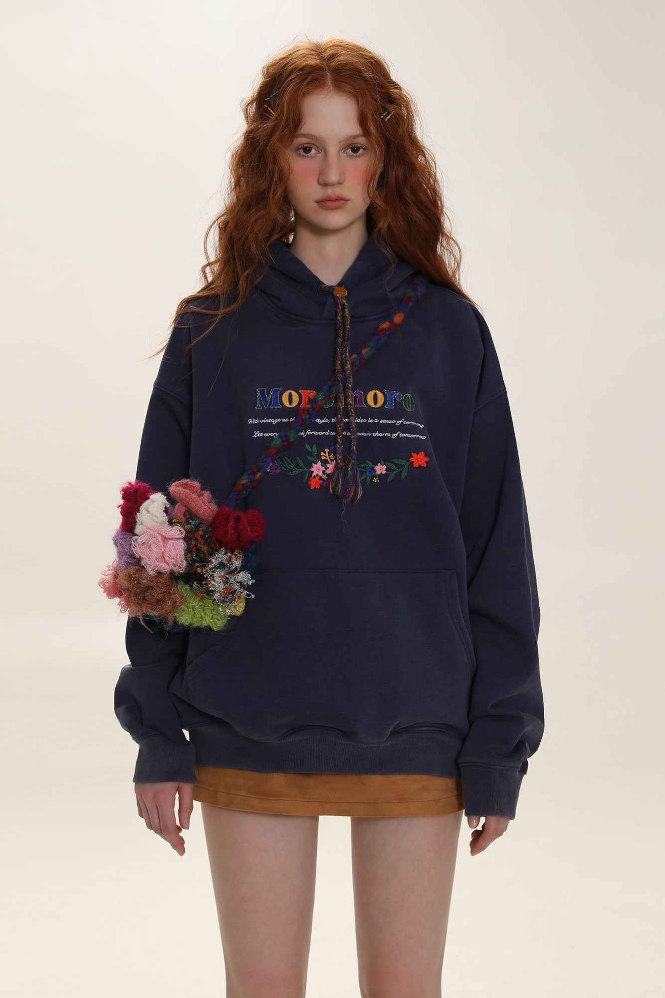 Floral Embroidered Hoodie