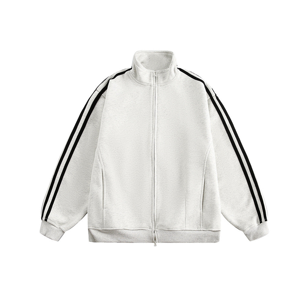 Vintage Three-Stripes Zip-Up Sweatshirt Jacket