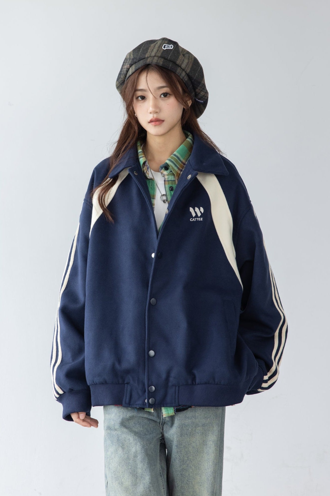 CATTEE Vintage Baseball Jacket