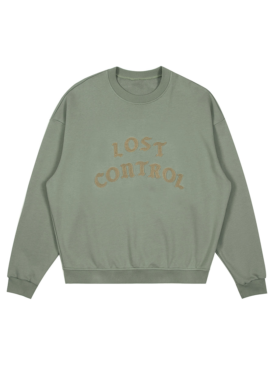 LOSTCTRL Embroidered Logo Print Sweatshirt