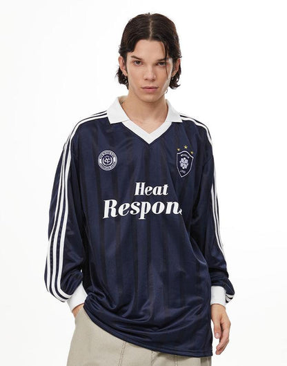 Heat Response Print Retro Stripe Long Sleeve Jersey