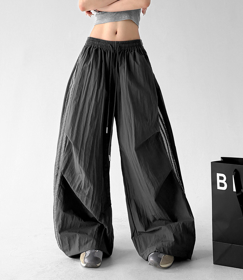 Side Stripe Parachute Pants - CT216