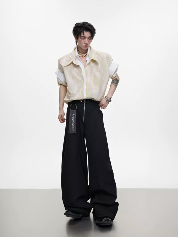 Argue Culture Layered Stripe Relaxed Short-Sleeve Shirt - gallery view 4