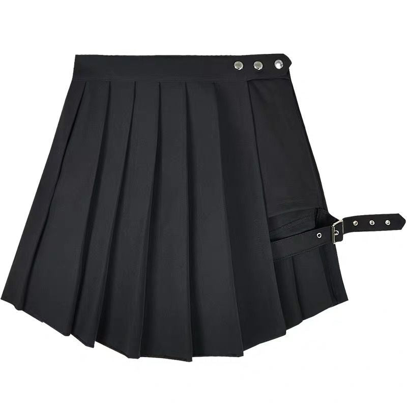 Irregular Pleated Mini Skirt