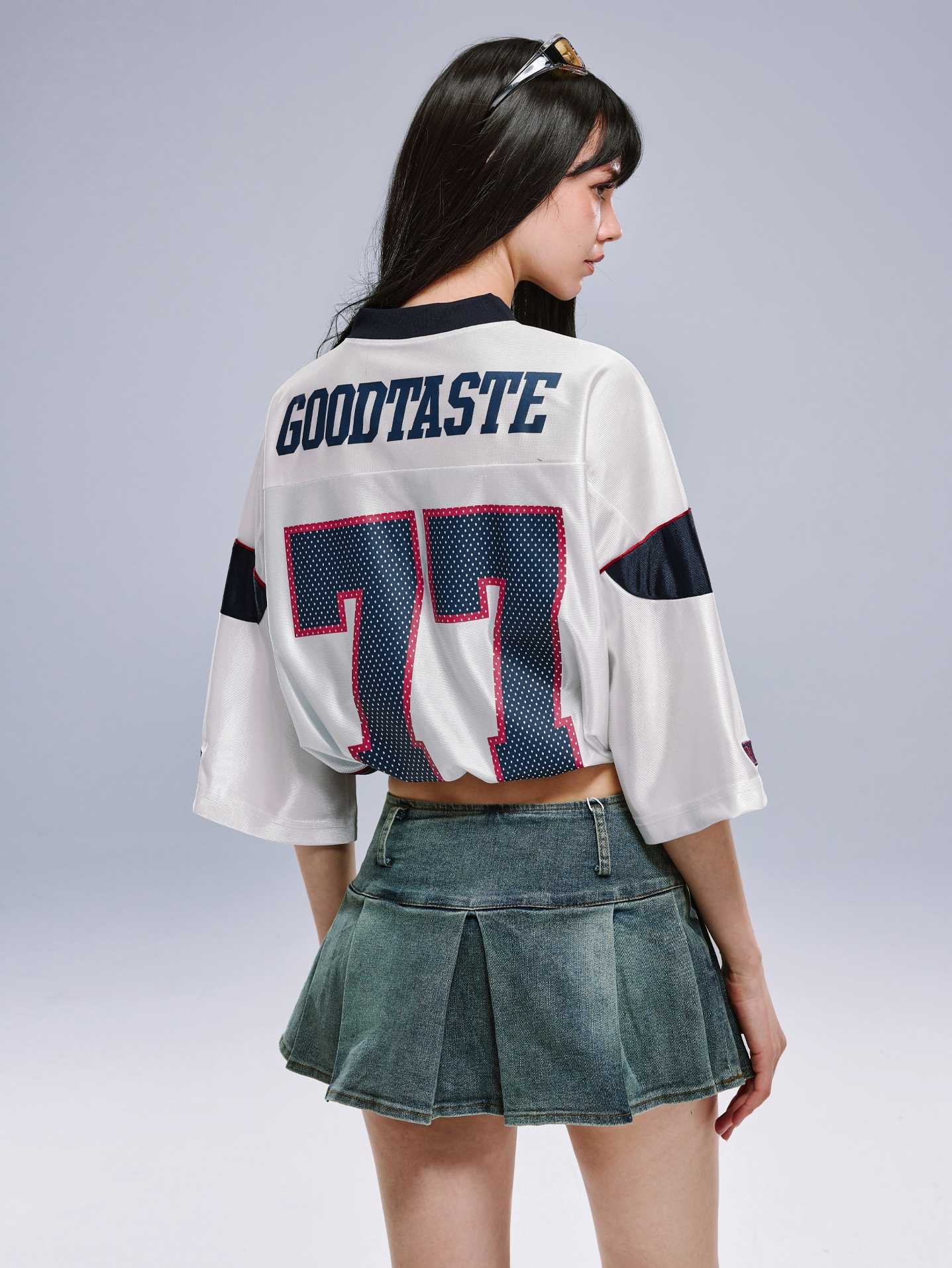 Retro Cropped Quick-Dry Jersey Tee