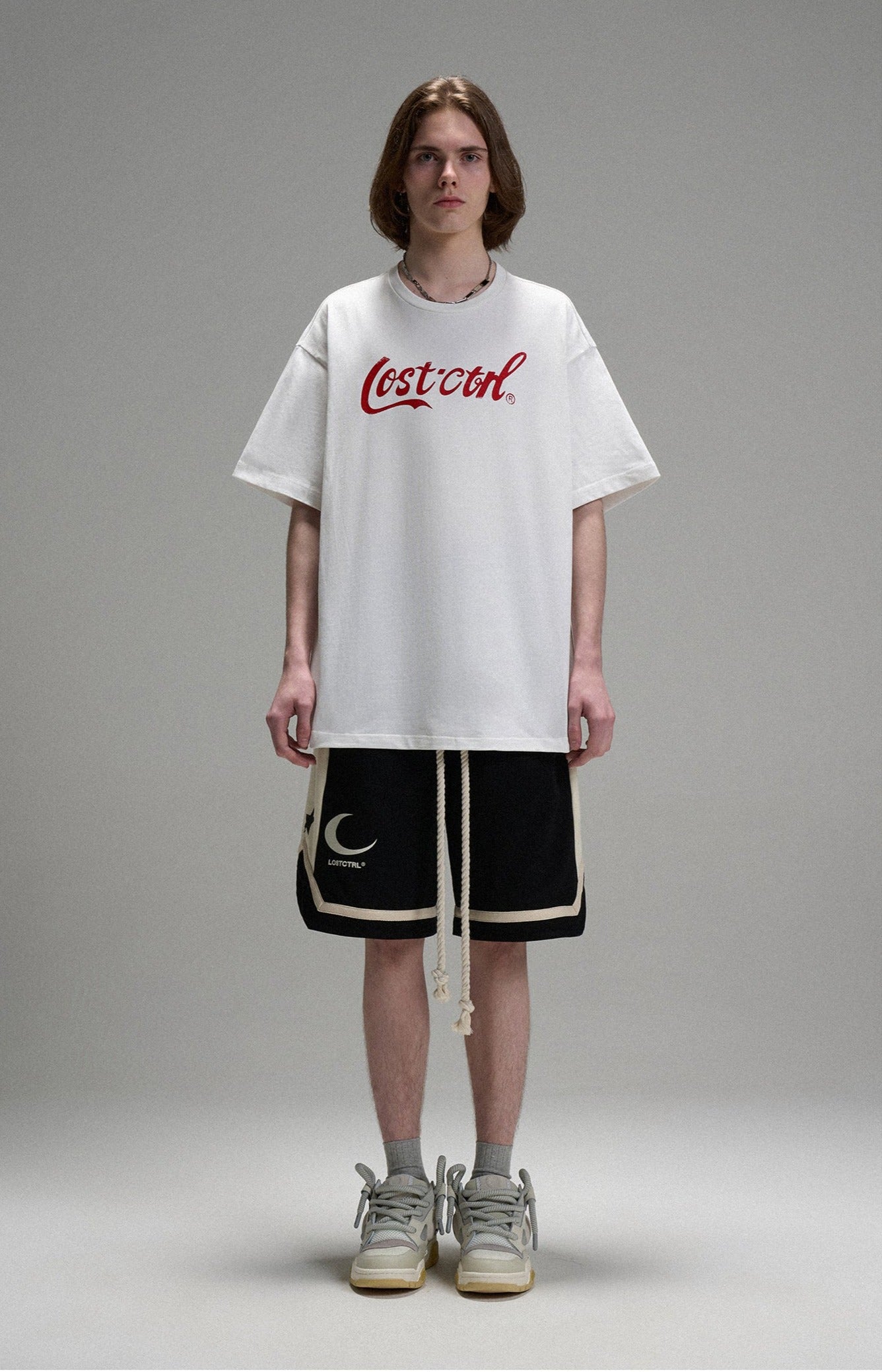 LOSTCTRL Cola LC Printing Vintage Distressed Tee