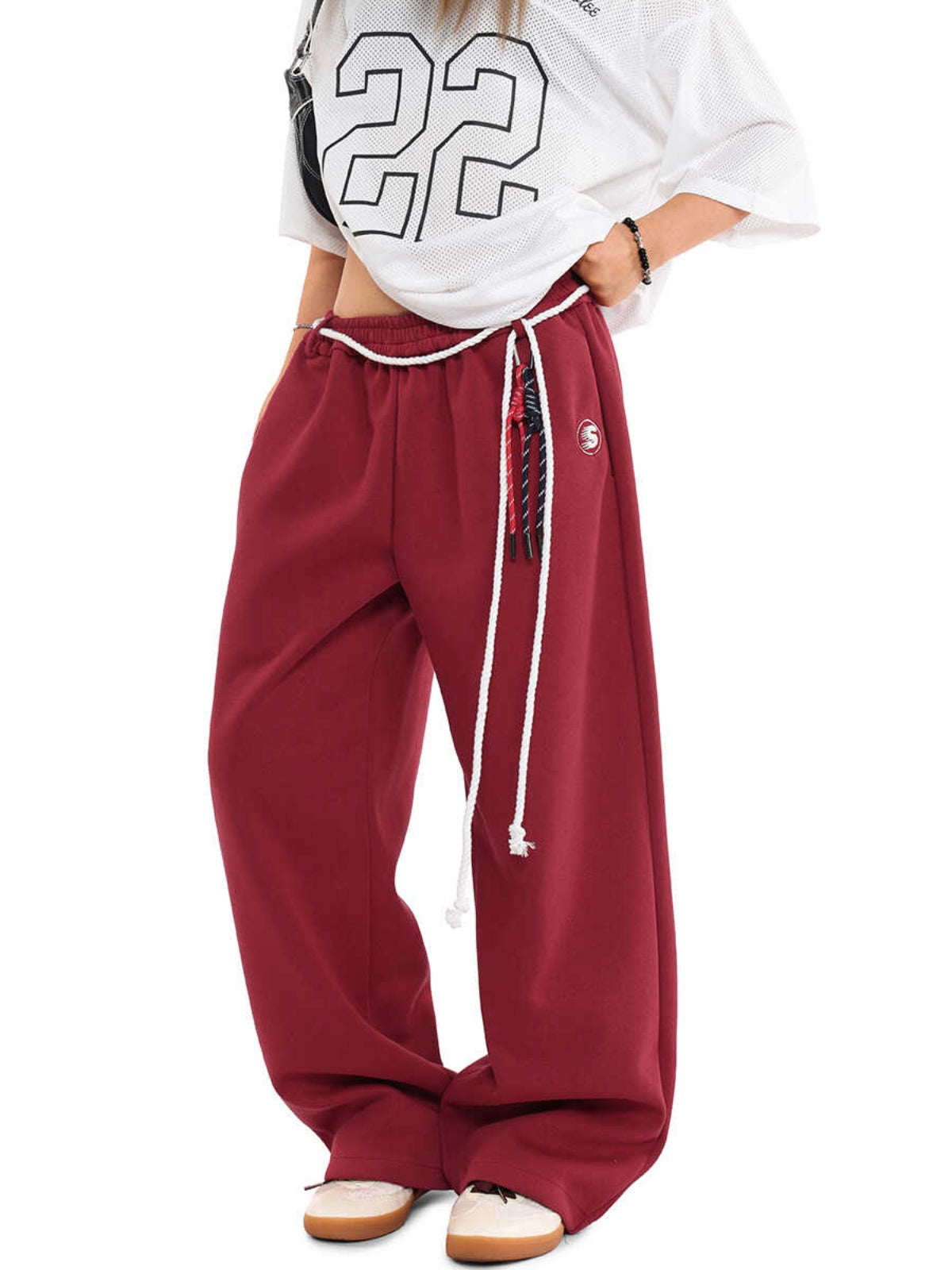 Vintage Drawstring Jogger Pants