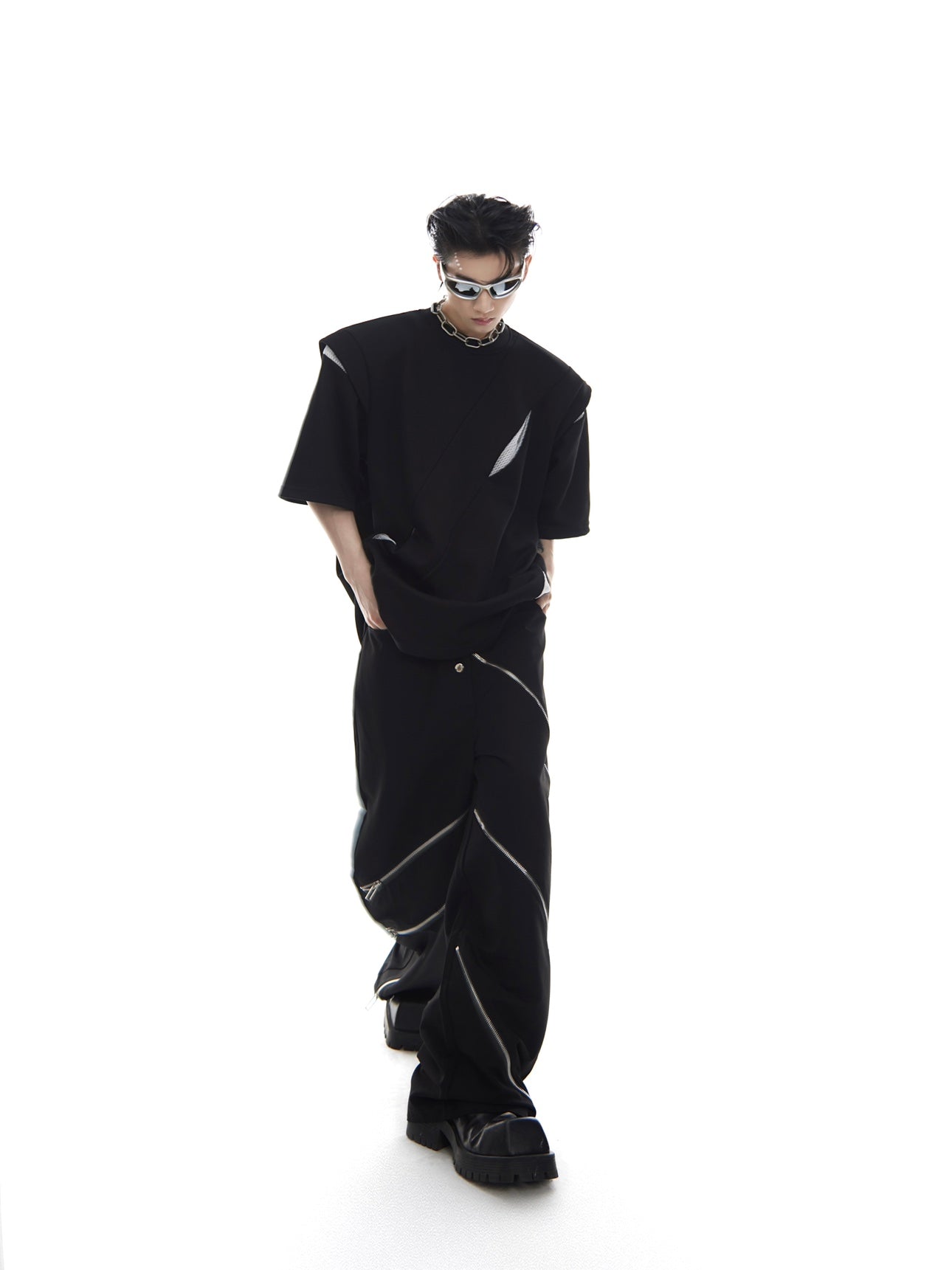 ArguE CulturE Deconstructed Split Patchwork Tee