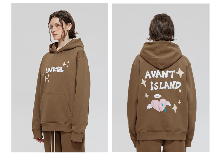 LOSTCTRL Avant Island Foam Logo Print Hoodie