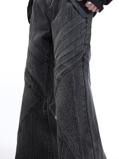 Deconstructed Pleated Denim