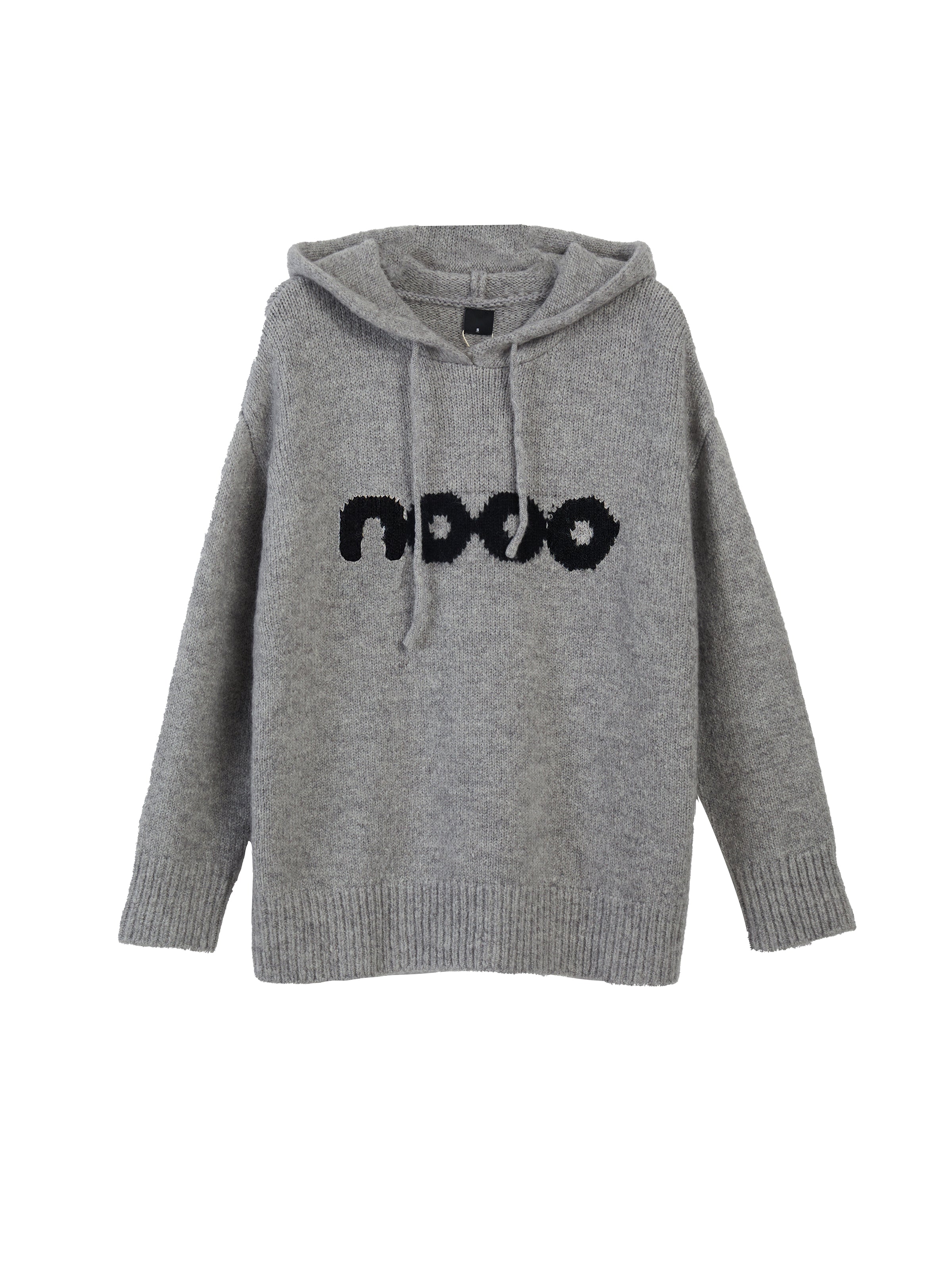 Letter Knitted Hoodie Sweater