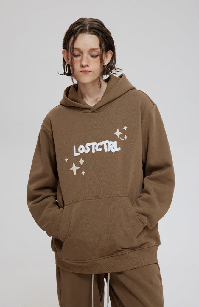 LOSTCTRL Avant Island Foam Logo Print Hoodie