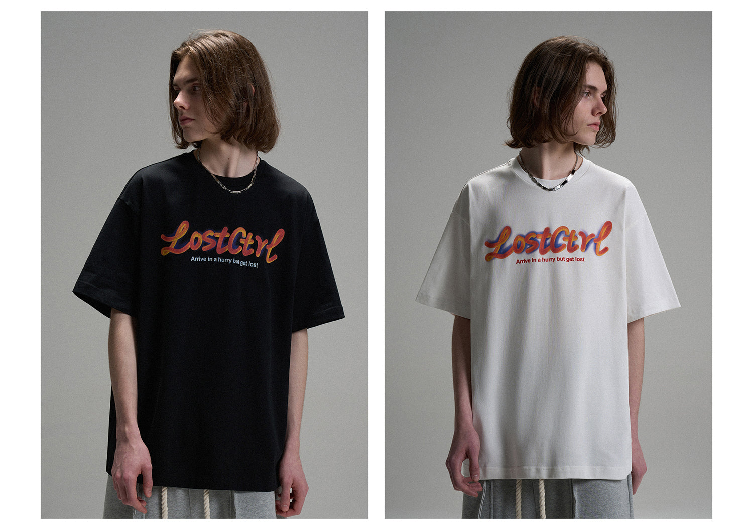 LOSTCTRL ファンガムプリント ロゴTシャツ