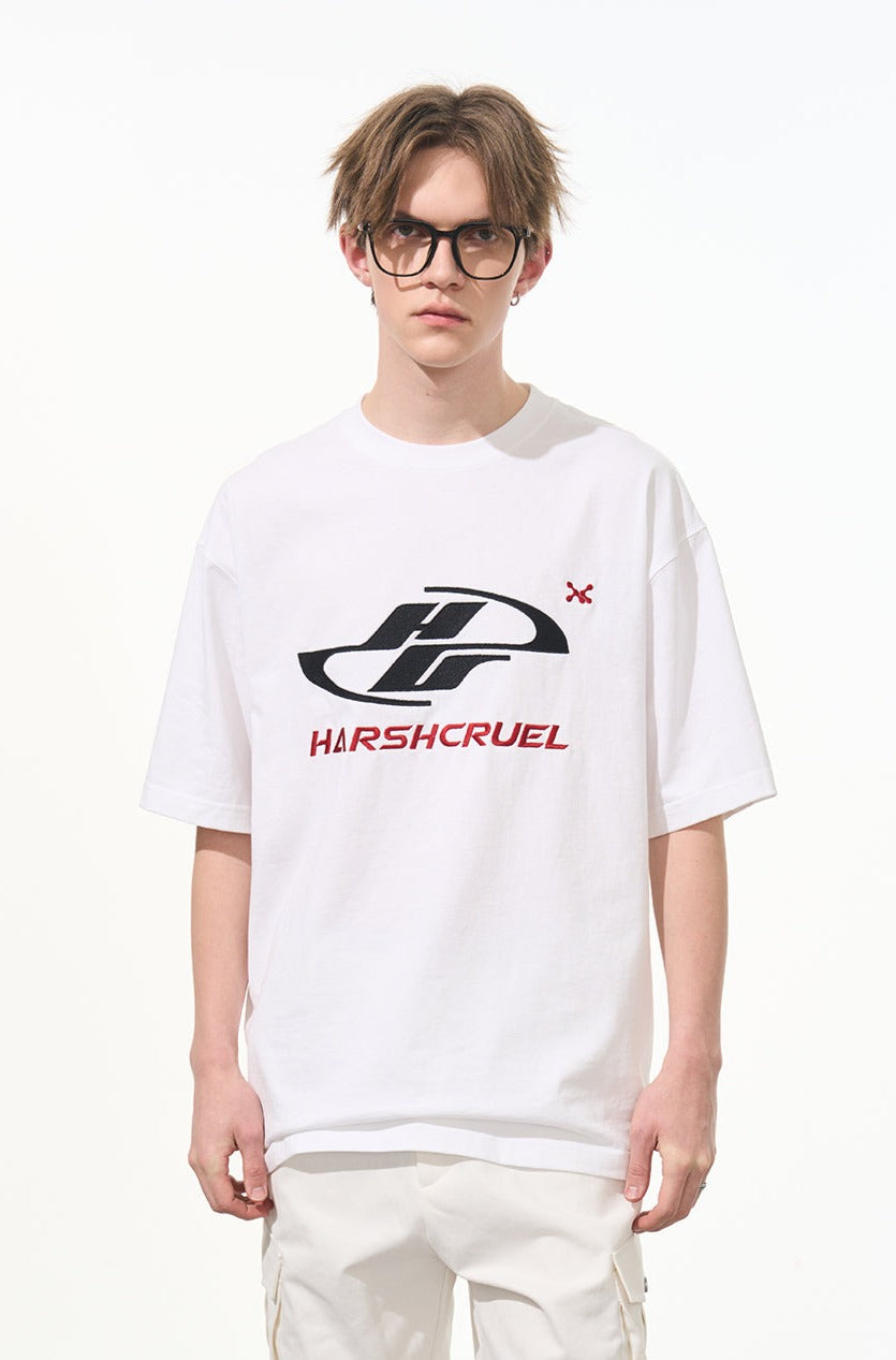 Racing Logo Embroidered Basic Tee