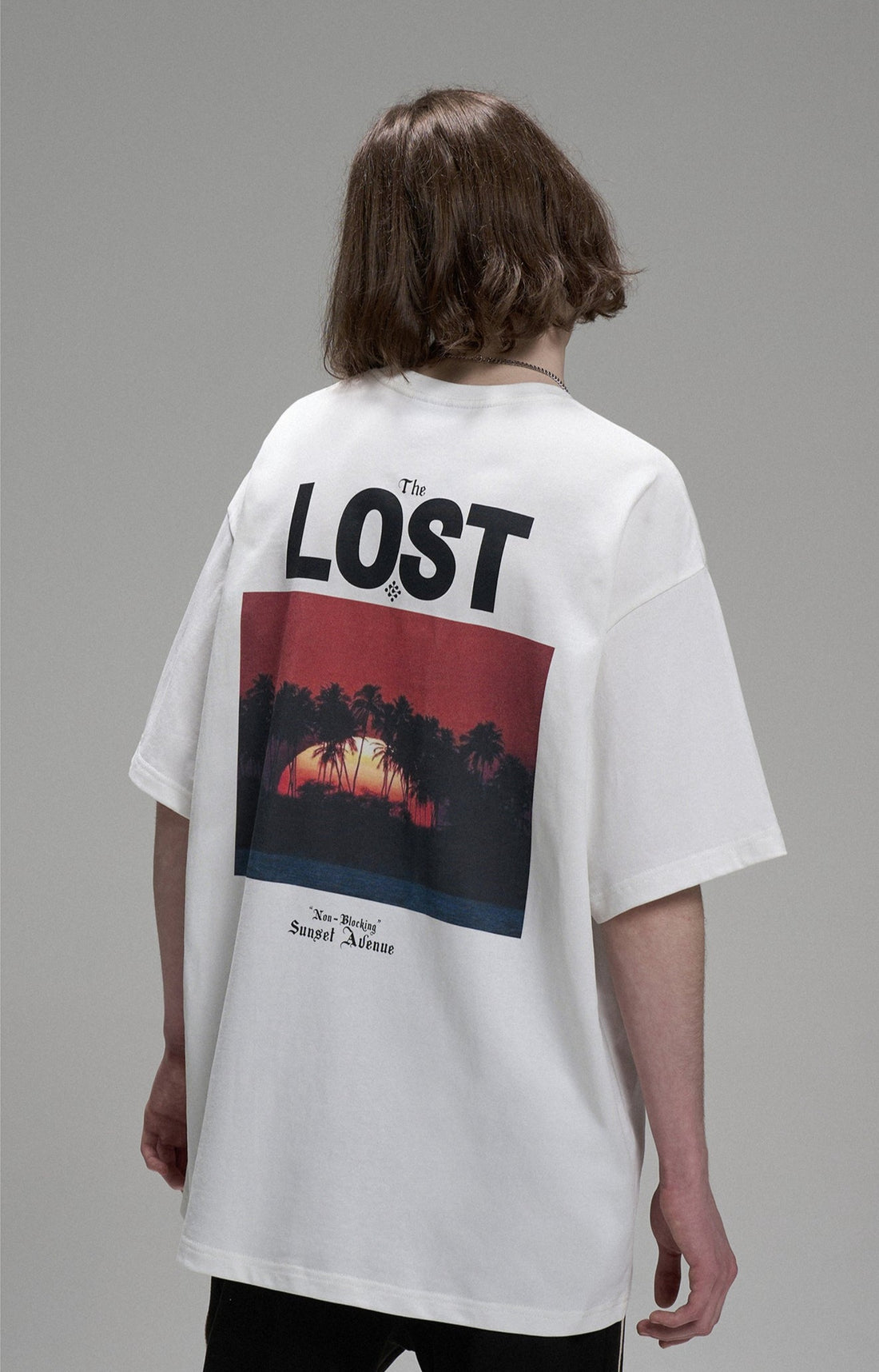 LOSTCTRL アイランドプリント ヴィンテージTシャツ