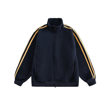 Vintage Three-Stripes Zip-Up Sweatshirt Jacket