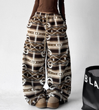 Oversized Fair Isle Stripe Sherpa Pants