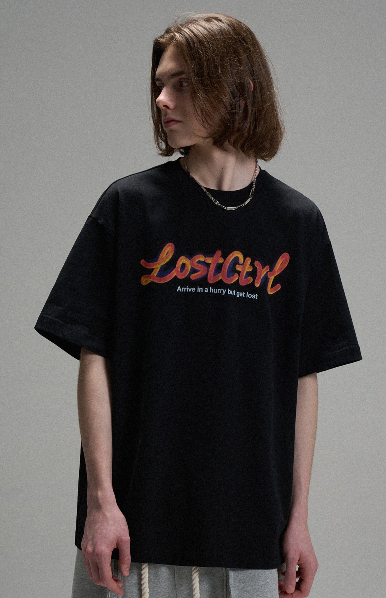 LOSTCTRL ファンガムプリント ロゴTシャツ