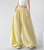 Linen Blend Extra Wide Leg Pants - CT66120