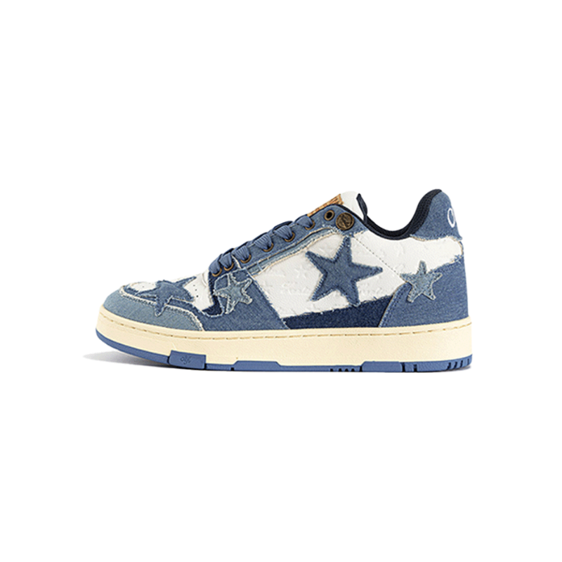 KAALIXTO Blue Denim Star Sneakers