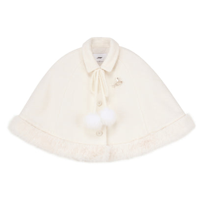 Pom-Pom Cape Coat