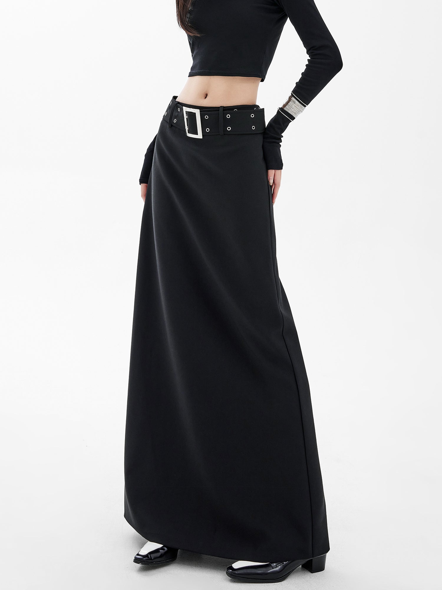 High-Waisted A-Line Skirt