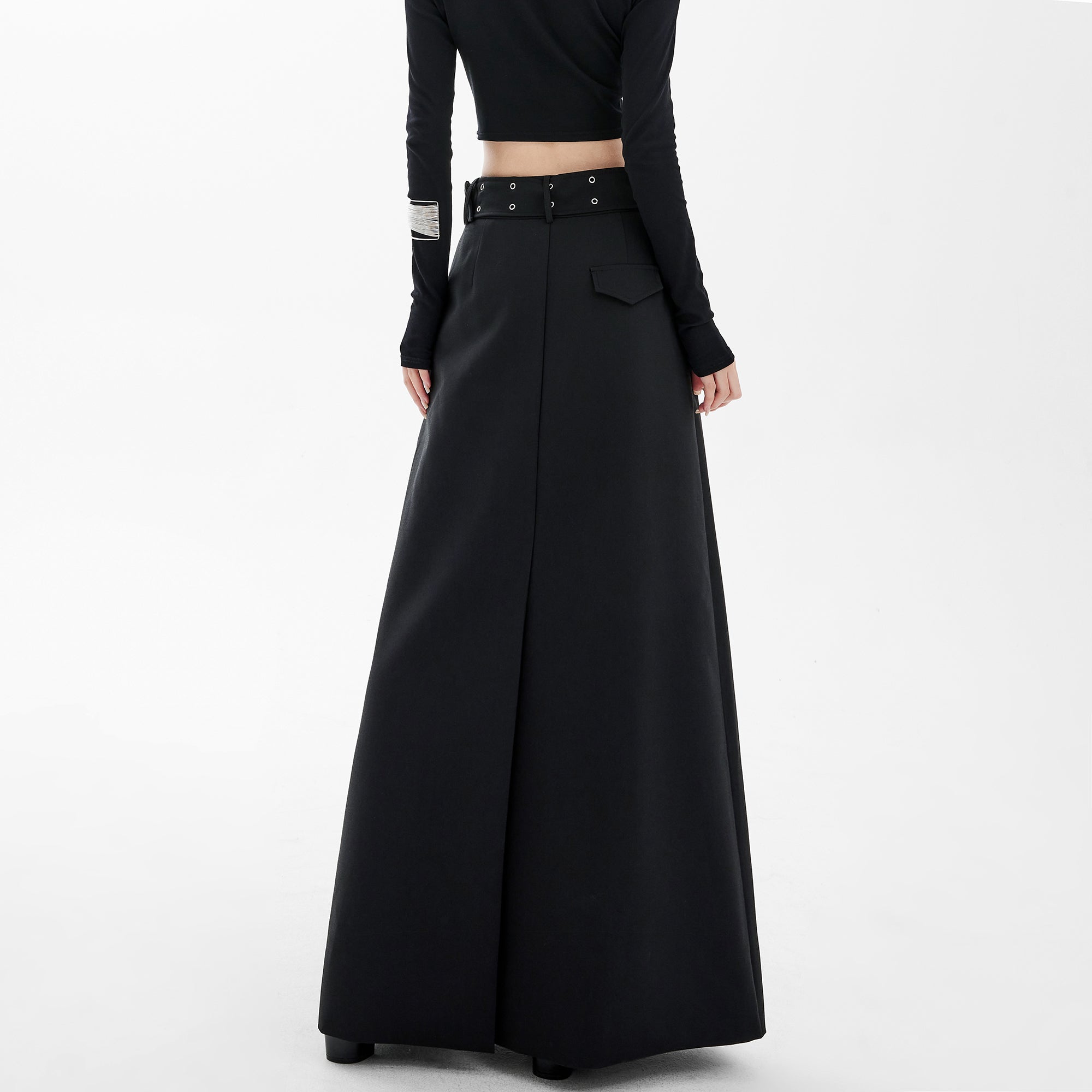 High-Waisted A-Line Skirt