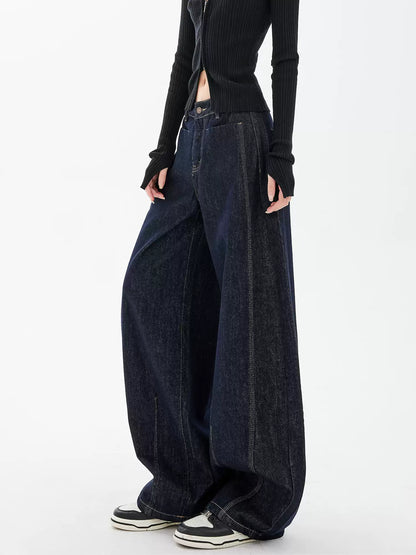 Vintage Loose Fit Wide-Leg Denim