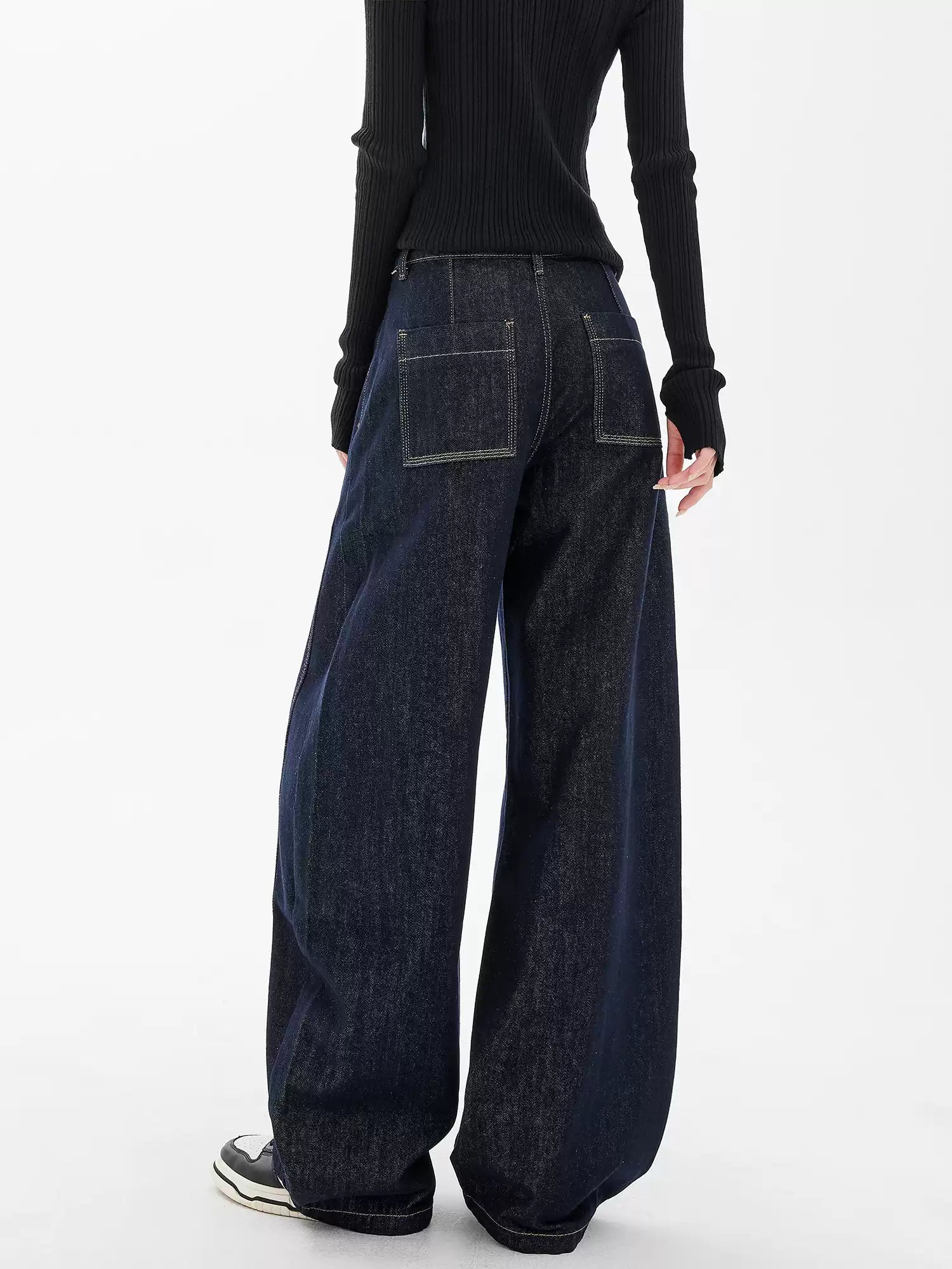 Vintage Loose Fit Wide-Leg Denim