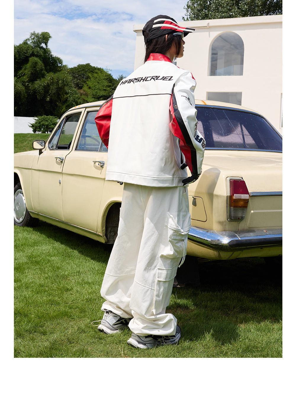 Vintage Embroidered Leather Racing Jacket