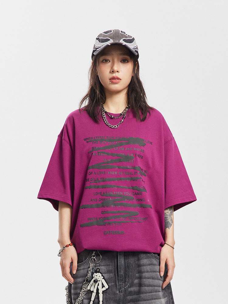 CATTEE Graffiti Letter Print Tee