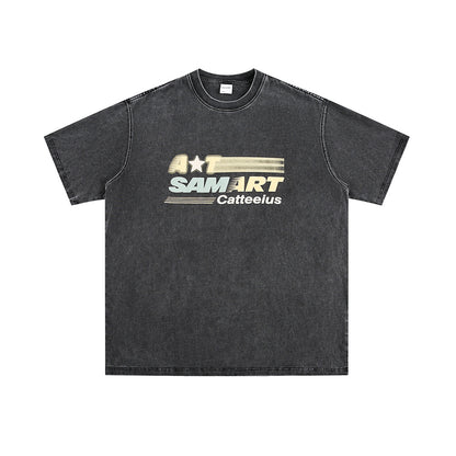 CATTEE SAMART ヴィンテージウォッシュドTシャツ