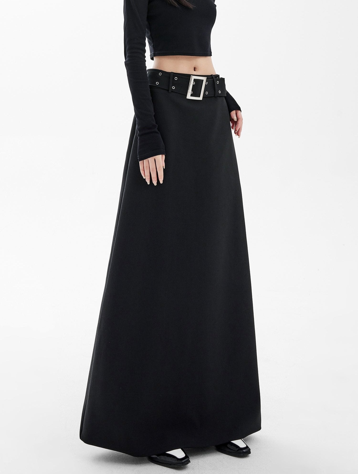 High-Waisted A-Line Skirt